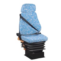 Chaise de bus bleu authentique, siège de passager avec ceinture de sécurité, pour conducteur de bus scolaire