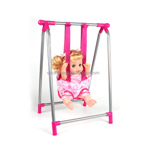 En stock : Jouet poussette pour poupée en plastique et métal, fauteuil de repas pour bébé, chaise berçante, <span class=keywords><strong>lit</strong></span> balançoire, jouet de simulation - Product Image 5