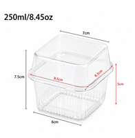 Boîtes d'emballage pour boulangerie personnalisées par le fabricant, contenants en plastique transparent pour fruits, gâteaux, desserts, biscuits, à emporter, avec couvercle