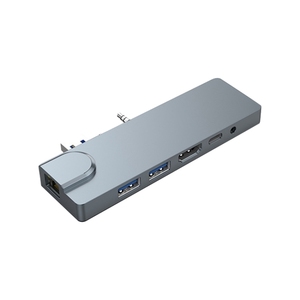 อะแดปเตอร์ SHL731 8 in 1 60W PD/RJ45/ 4K/USB <span class=keywords><strong>3</strong></span>.0 HUB สำหรับ <span class=keywords><strong>Surface</strong></span> <span class=keywords><strong>Pro</strong></span> <span class=keywords><strong>3</strong></span> / 4 / GO พร้อมแท่นวางขยายพอร์ต มีสินค้าพร้อมส่ง - Product Image 1