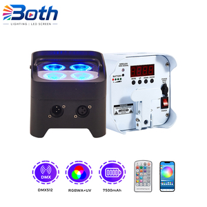 Uplights Battery Wireless 4x18W RGB Battery Power Uplights Battery Uplight Wedding Led Par for DJ Disco Lights - Product Image 1