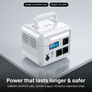 เครื่องกำเนิดไฟฟ้าพลังงานแสงอาทิตย์แบบพกพา High Power 1200W รุ่น PS1200W  สามารถเชื่อมต่อซ้อนกันได้ ใช้สำหรับจ่ายไฟให้กับมือถือ แล็ปท็อป  แบตเตอรี่ลิเธียมไอออน สำหรับใช้ในบ้าน - Product Image 2