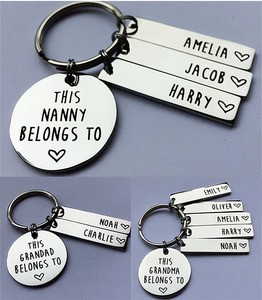 Nonna Schlüssel anhänger Kunden spezifischer Großeltern schlüssel ring GRAVE RBAAR Sleutel hangers Logo Personal isierter Grand Parent Keyring - Product Image 2