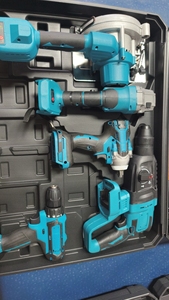 Juego de Taladro, Martillo, Sierra y Llave Eléctrica Inalámbrica 5 en 1, con Batería de Litio de 21V, sin Escobillas, con Estuche de Herramientas para Uso Doméstico e Industrial - Product Image 3