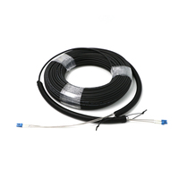 Cordon de brassage fibre optique blindé de haute qualité 50M monomode G657A2 Duplex DLC/UPC - DLC/UPC avec gaine LSZH