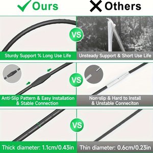 Arceaux de <span class=keywords><strong>serre</strong></span> tunnel de jardin, tunnel en film PE pour plantation extérieure, serres pour jardin extérieur - Product Image 4