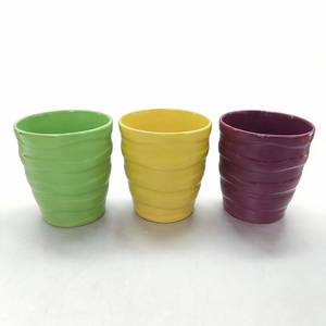 HARVIT Pots de fleurs d'intérieur/extérieur à bas <span class=keywords><strong>prix</strong></span>, é<span class=keywords><strong>l</strong></span>égants pots de jardin en porcelaine en forme de V, pots écologiques et durables - Product Image 1