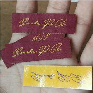 Wholesale Hot Melt Adhesive Woven <b>Label</b> <b>Iron</b> <b>on</b> Fabric <b>Labels</b> - Product Image 1
