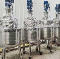 Réservoirs à enveloppe en acier inoxydable, sous vide, 400 litres, mélangeur-réacteur en acier inoxydable à enveloppe