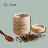 Emballage personnalisé écologique de luxe en tube de papier alimentaire rond en carton kraft pour thé en vrac et café