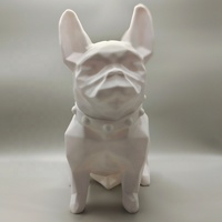 Nouvelle Arrivée Figurine en Vinyle PVC Bouledogue Français 35cm avec Tirelire Faite à la Main Style Ours Violent Certifiée EN71
