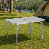 Table pliante avec 2 chaises, camping, portable, légère, en aluminium, mobilier d'extérieur, table de pique-nique, table de plage, ensemble pliable facile à transporter