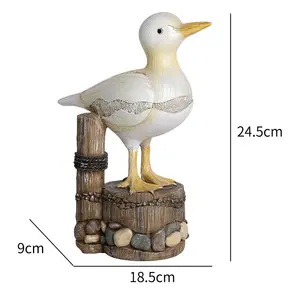Resin Creative Realistic Seagull Animals Decorate Garden Statues Home Ornament Poly Resin Animal Seagull Figurine