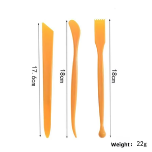 סט 3 חלקים של כלי אמנות לעיצוב פיסול וגילוף מפלסטיק לאמנים לדוגמנות - Product Image 4