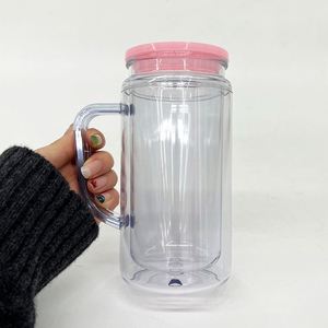 Custom Logo16oz Pre Drilled Colorful Acrylic <b>Mug</b> with Hole and Plug 12oz Shimmer Glitter Adventure Travel Coffee Plastic Tumbler - Product Image 4