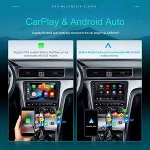 Autoradio sans fil CarPlay Android Podofo 2 Din multi-tailles GPS WiFi Bluetooth FM RDS compatible usine - Product Image 2
