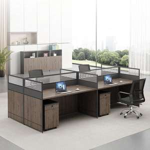 <span class=keywords><strong>Arreglo</strong></span> de Mesa de Oficina Moderno con Escritorio Modular y Mamparas de Oficina, Estación de Trabajo para Empresas, Hoteles y Escuelas - Product Image 1