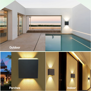 ETL chứng nhận AC120-277V tường ánh sáng IP54 không thấm nước trong nhà vuông dẫn đèn tường với lên/xuống nhôm trang trí cho phòng ngủ đầu giường - Product Image 3