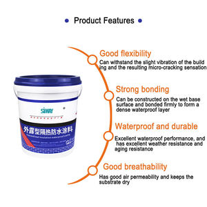 Revestimento Acrílico Líquido à Base de Água SIWAY para Telhados e Superfícies de Concreto, Selante de Pintura com Acabamento Úmido para Trabalhos em Madeira - Product Image 2