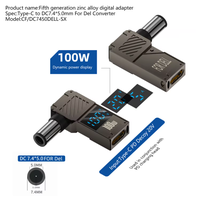 PD100W 20V 5A USB Typ-C zu DC-Stecker Adapter für Dell Lenovo HP Asus Laptops Ladegerät Konverter mit LED-Digitalanzeige
