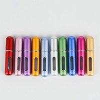 3ml 5ml 8ml Ensemble de sous-embouteillage en verre gonflable à fond en gros petit échantillon de parfum vide bouteille en aluminium rechargeable