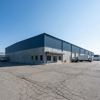 Bâtiment d'entrepôt modulaire en acier, structure en acier préfabriquée, hall de stockage avec cadre métallique haute résistance