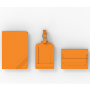 <span class=keywords><strong>Couverture</strong></span> de passeport en cuir véritable avec logo en relief personnalisé de qualité supérieure avec ensemble d'étiquettes à bagages pour sac personnalisé de porte-cadeaux d'affaires - Product Image 3