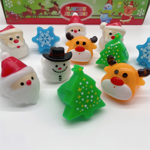 Hot Selling <b>LED</b> Finger <b>Lights</b> TPR Material Snowman Snowflake Santa <b>Tree</b> Elk Ring Christmas Gift Children's Toys - Product Image 4