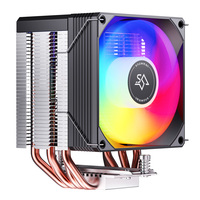Ventilateur de refroidissement CPU RGB SNOWMAN MX94-V4-SE-Colorful-BK 4 broches PWM en cuivre et aluminium pour processeur de bureau Intel AMD Gaming