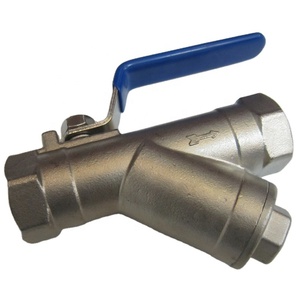 Vanne d'<span class=keywords><strong>eau</strong></span> à crépine Y prise en charge par OEM Vanne à bille à crépine d'<span class=keywords><strong>eau</strong></span> à 3 voies - Product Image 1