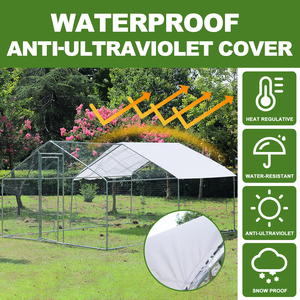 Nouvelle Poulailler Mobile Économique en Fer 13x9.8x6.5 Pieds, Enclos Extérieur <span class=keywords><strong>pour</strong></span> 20 Poules, Durable et Facile à Installer - Product Image 5