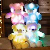 Peluche personnalisée Je t'aime Ours en peluche Jouet en peluche personnalisé Noeud papillon lumineux Cadeau pour la Saint-Valentin Coton PP Vente en gros