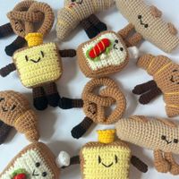 Porte-clés en peluche crochetée en coton doux, fait main, écologique, en forme de crème glacée, jouet de jeu d'imitation alimentaire, Amigurumi Kawaii, breloque de sac en forme 3D