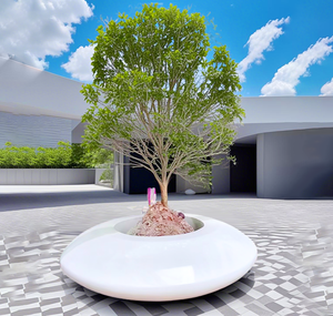 Bancs de parc G071 GRC, jardinières, bassins à fleurs, mobilier public extérieur, aménagement paysager municipal, jardin, centre commercial, hôtel, luxe - Product Image 5