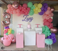 Ensemble de présentoirs carrés en PVC pour décoration de mariage avec logo personnalisé, supports floraux dorés/blancs/noirs, piédestaux