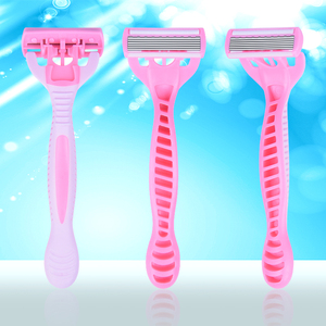 Thiết kế mới 4pcs/thẻ an toàn cạo dao cạo sáu lưỡi dao cạo dùng một lần cho phụ nữ nách/Bikini - Product Image 2