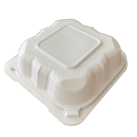 Contenitori per Alimenti in Schiuma MFPP 6x6 Senza BPA Capacità 19oz con Coperchio Scatole per Hamburger 19oz Logo Personalizzato in Rilievo