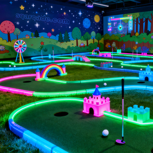 Attrezzatura per Parco Giochi Interno con Proiezione Interattiva, Murale Fluorescente e Mini Golf Luminoso a LED - Product Image 1