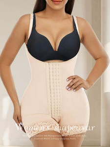 Fajas Colombianas Body sculptant à poitrine ouverte pour femme, effet ventre plat et rehausseur de fesses, bretelles réglables - Product Image 6