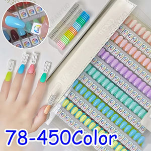 78-450 रंग नाखून जेल पॉलिश रंग परीक्षण उपकरण अलग-अलग चुंबकीय टिप्स नाखून रंग स्वैच प्रयास-किताब दिखाने वाले झूठे नाखून युक्तियों पर - Product Image 2