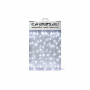 300 LED <b>Curtain</b> <b>String</b> Lights 9.8ft X 9.8ft USB Powered Waterproof Fairy Lights for Christmas Party - Product Image 1