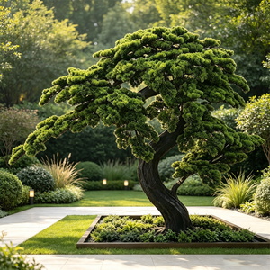 Árbol Bonsái Artificial de Pino <span class=keywords><strong>Gigante</strong></span> con Raíz Trenzada Personalizado para Decoración de Interiores en Centros Comerciales, Atrios, Hoteles y Vestíbulos - Product Image 3