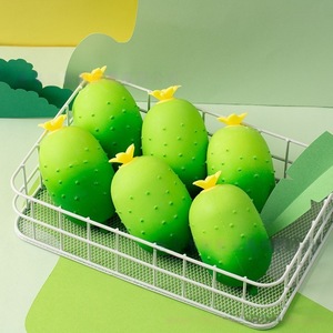 Wholesale TPR Vegetable Cucumber Squishy Flour Filling Slow Return Hand Exercise <b>Squeeze</b> Stress Relieve Toys for Kids Adults - Product Image 4