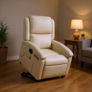 Sillón Reclinable Eléctrico de Piel Sintética Alilabba con Masaje Corporal Completo para Uso Doméstico - Product Image 2