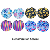 Sous-verres personnalisés avec logo pour voiture, sous-plats pour table à manger, sous-verres en néoprène isolés pour café, sous-verres à sublimation thermique