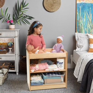 <span class=keywords><strong>Table</strong></span> à <span class=keywords><strong>langer</strong></span> moderne pour les nourrissons Maternelle Équipement de garderie en bois pour l'organisation de la disposition de la chambre à coucher Alternative - Product Image 3