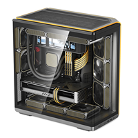 Gabinete de PC para Juegos Aigo Starry Chen ATX de Media Torre, Cristal Curvo, Compatible con Placas Base BTF/Enfriamiento Líquido Dual 360/Fuente de Alimentación ATX/GPU Serie 40
