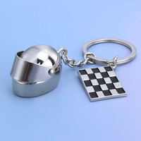 Porte-clés Casque de Moto 3D en Alliage de Zinc, Modèle Créatif de Casque de Sécurité, Porte-clés Personnalisé pour Motard, Cadeau, Ornement de Sac à Dos, Pendentif