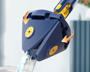 Lavavetri auto-strizzanti per soffitto e pareti senza mani con asta telescopica in vetro bagnato e asciutto straccio a triangolo - Product Image 5