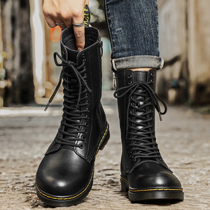 Botas Largas de Invierno de Alta Gama Personalizadas, Talla Grande, de Cuero, Cálidas, de Algodón, Cómodas e Impermeables, Zapatos Universales para Adultos - Product Image 3